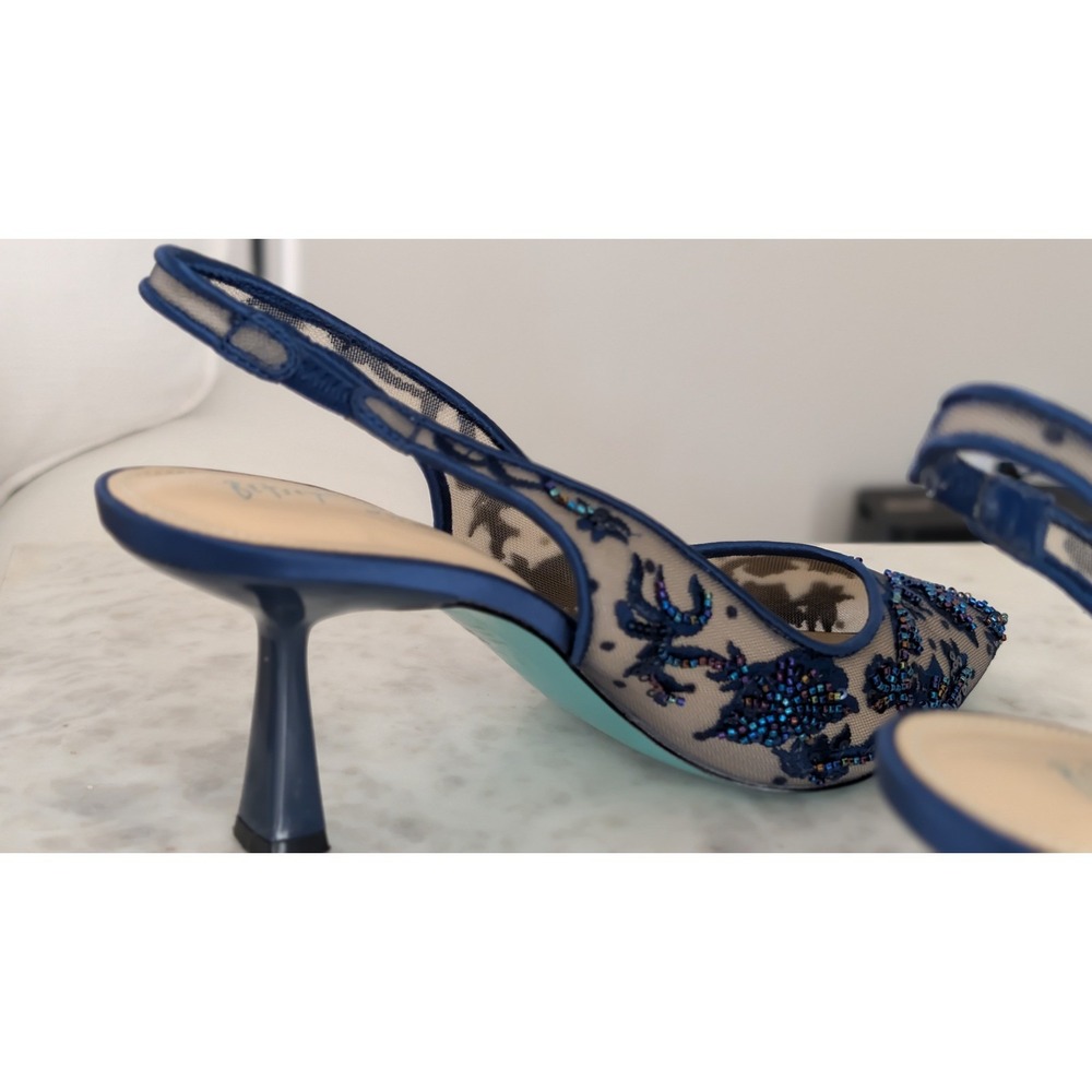 Betsey Johnson Nikki Navy 8.5 - Picture 4 of 10
